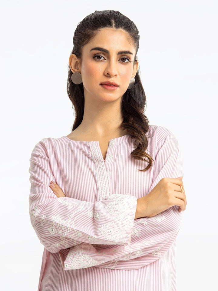 Pret 1Pc Embroidered Cotton Shirt - EWTKE23-69336S