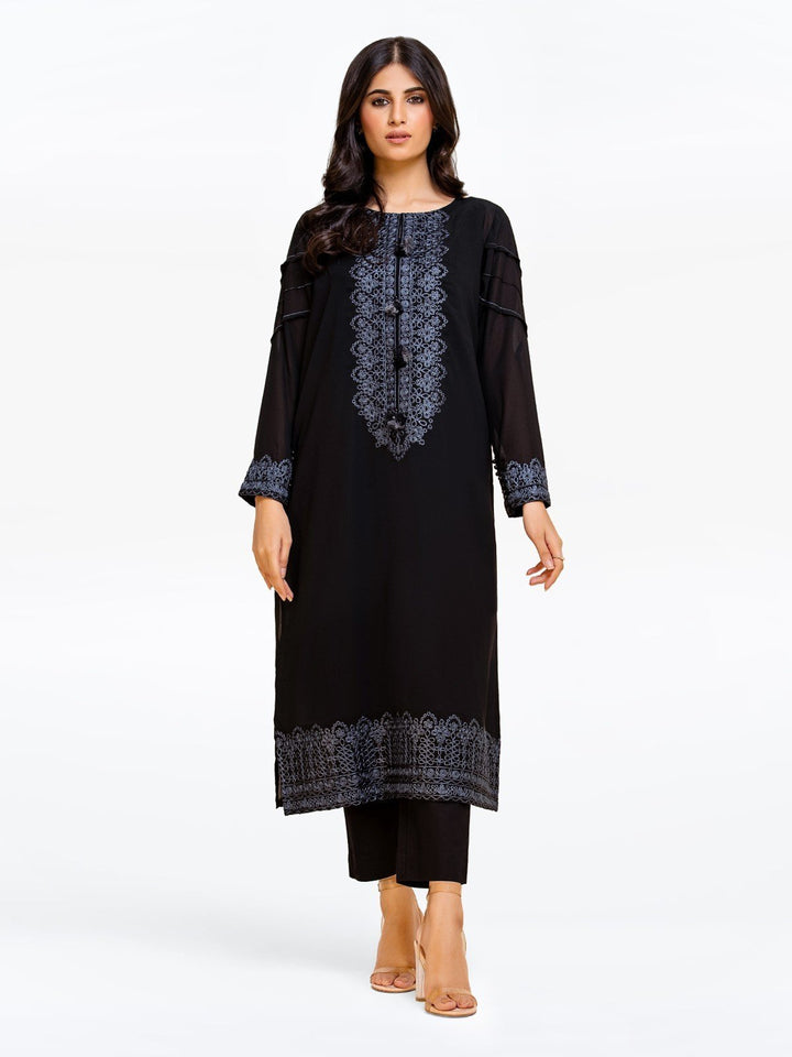 Pret 1Pc Embroidered Chiffon Shirt - EWTKE23-69340S