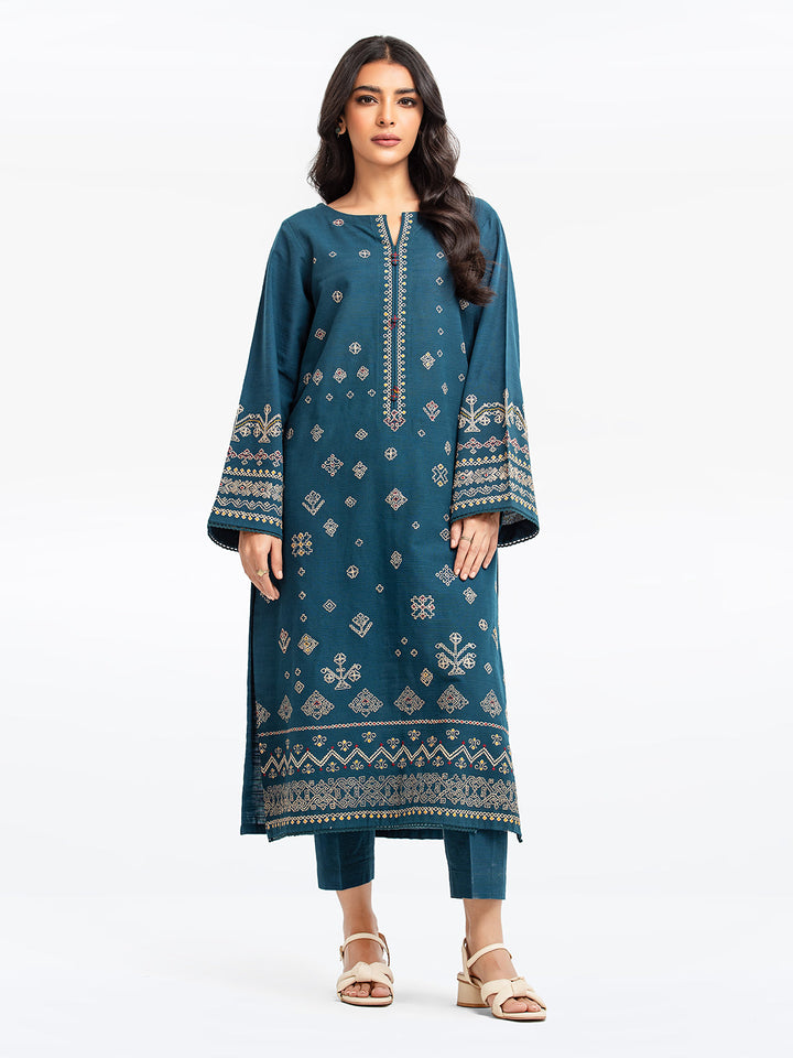 Pret 2Pc Embroidered Khaddar Shirt Trouser - EWTKE23-69410ST