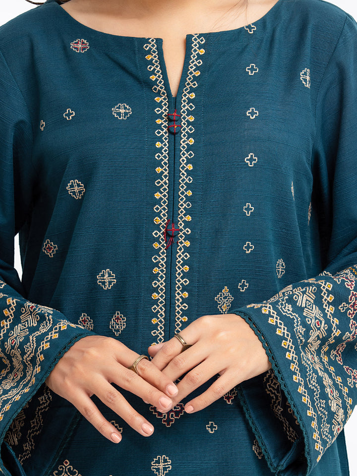 Pret 2Pc Embroidered Khaddar Shirt Trouser - EWTKE23-69410ST