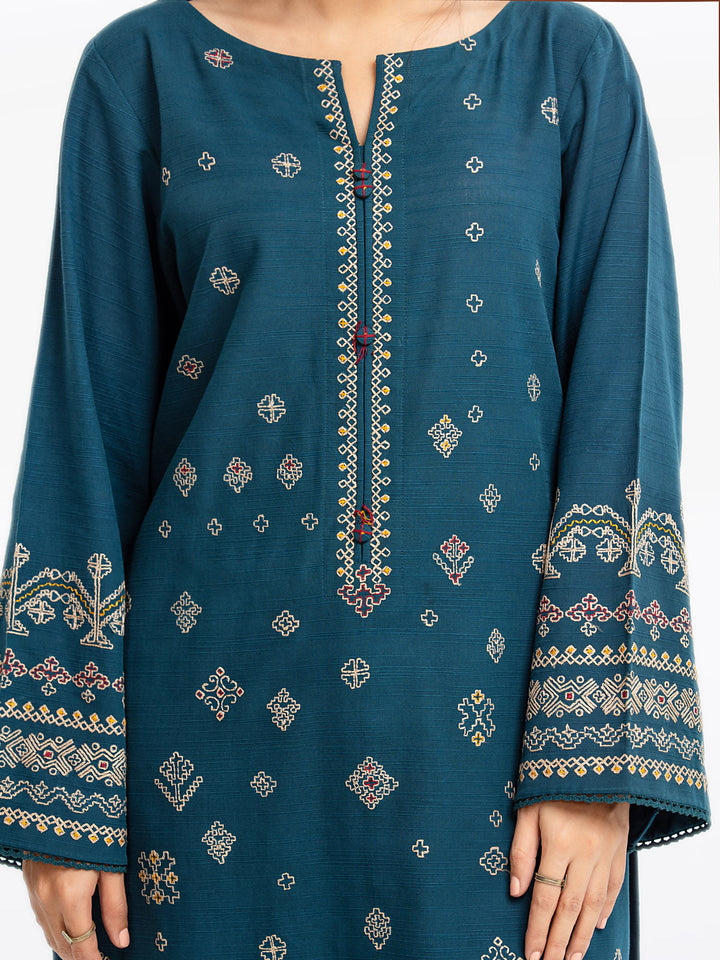 Pret 2Pc Embroidered Khaddar Shirt Trouser - EWTKE23-69410ST