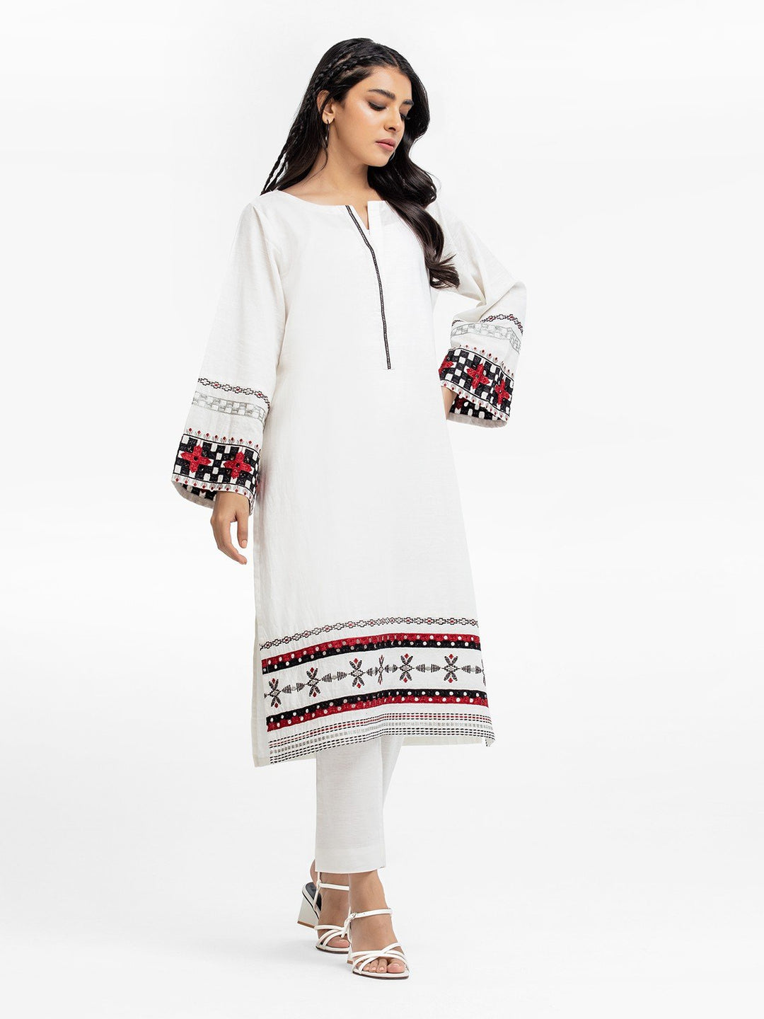 Pret 2Pc Embroidered Khaddar Shirt Trouser - EWTKE23-69423ST