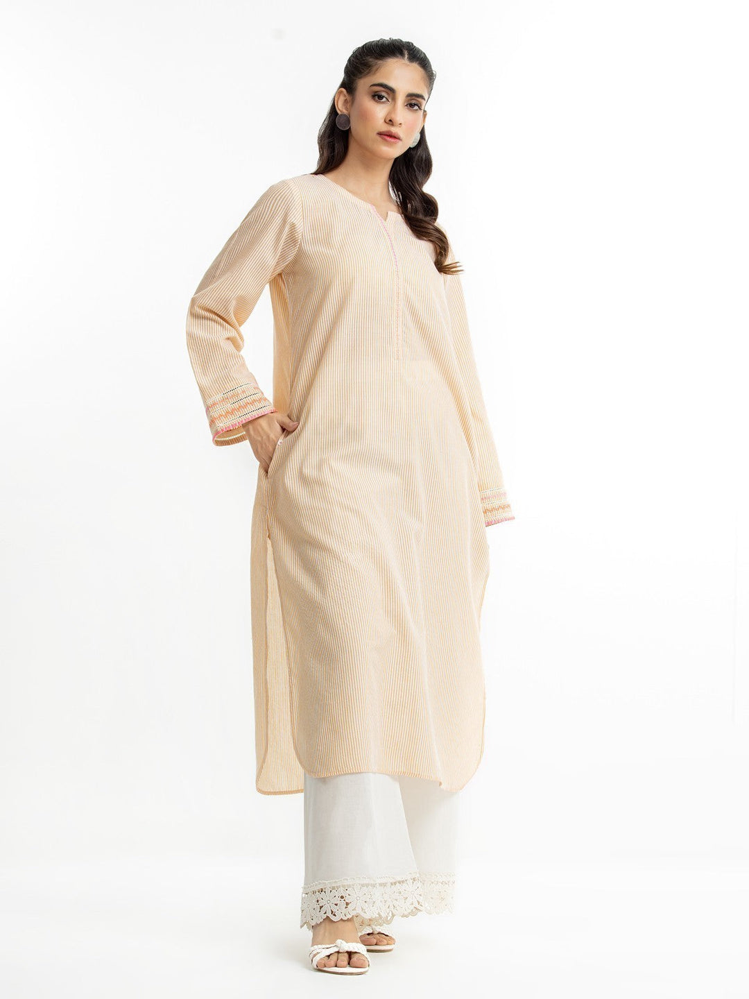 Pret 1Pc Embroidered Cotton Shirt - EWTKE23-69523S