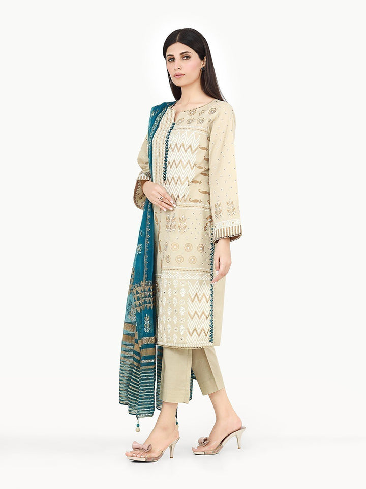 Pret 3Pc Printed Cotton Suit - EWTKP22-68723