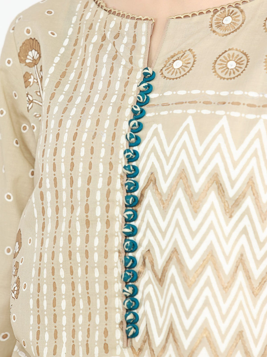 Pret 3Pc Printed Cotton Suit - EWTKP22-68723