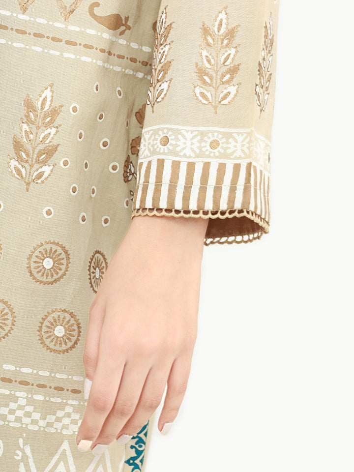 Pret 3Pc Printed Cotton Suit - EWTKP22-68723
