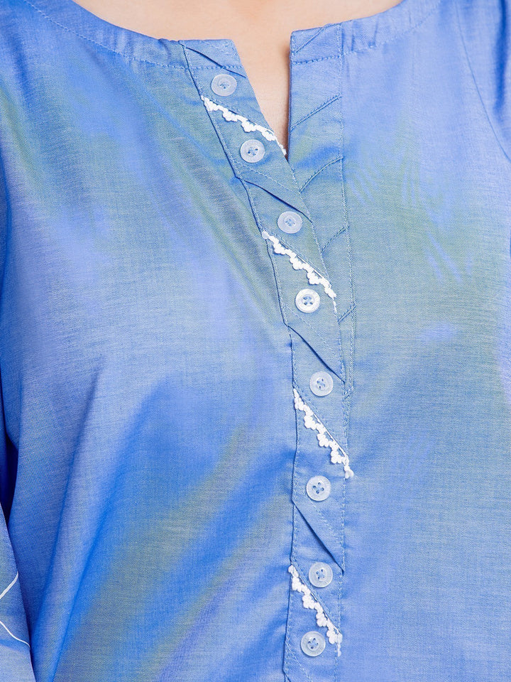 Pret 1Pc Printed Chambray Shirt - EWTKP23-68428