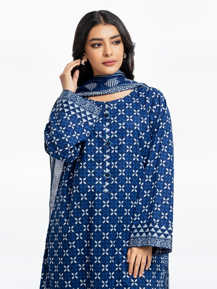 Pret 3Pc Printed Cambric Suit - EWTKP23-68538-3P