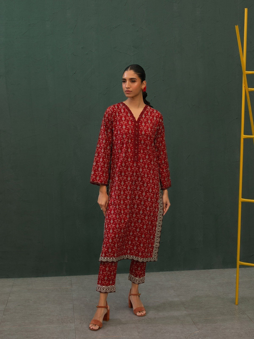 Pret 2Pc Printed Khaddar Shirt Trouser - EWTKP23-69393ST
