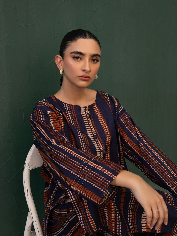 Pret 2Pc Printed Khaddar Shirt Trouser - EWTKP23-69399ST