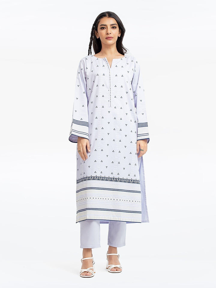 Pret 2Pc Printed Cotton Satin Shirt Trouser - EWTKP23-69517ST
