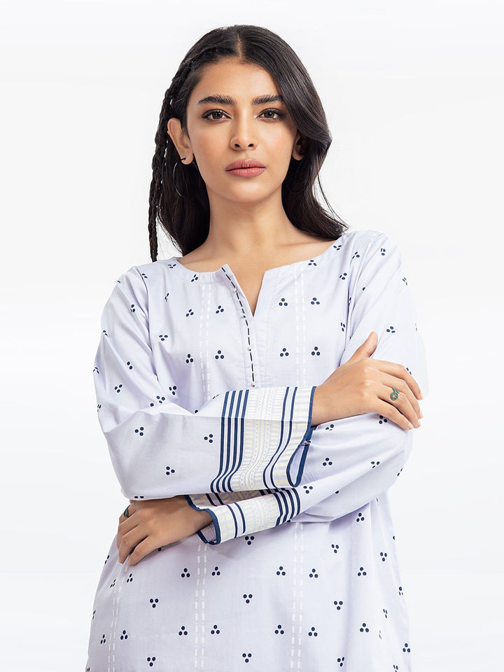 Pret 2Pc Printed Cotton Satin Shirt Trouser - EWTKP23-69517ST