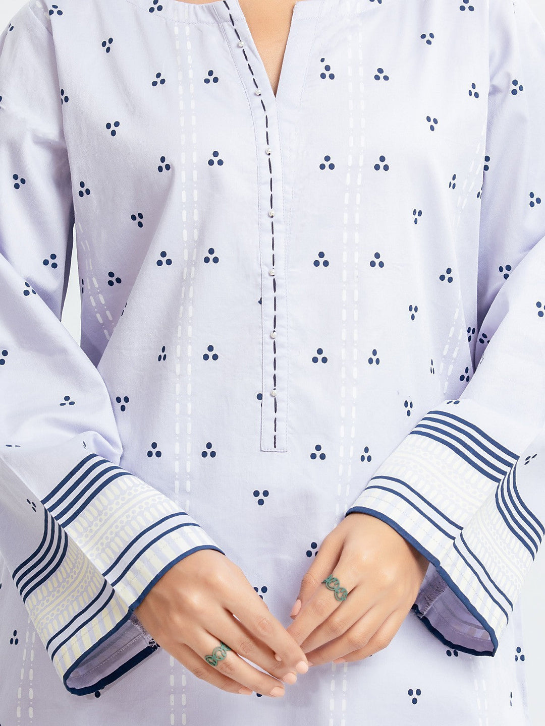 Pret 2Pc Printed Cotton Satin Shirt Trouser - EWTKP23-69517ST