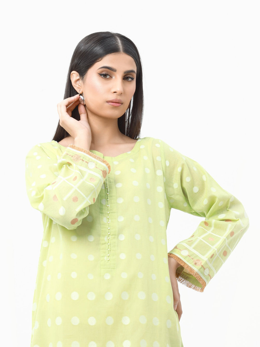 Pret 1Pc Plain Jacquard Shirt - EWTKS23-68180