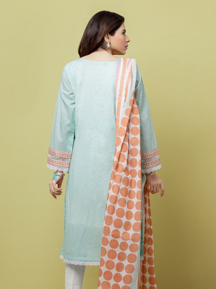 EWU23A1-26072 Unstitched Mint Green Printed Lawn 3 Piece