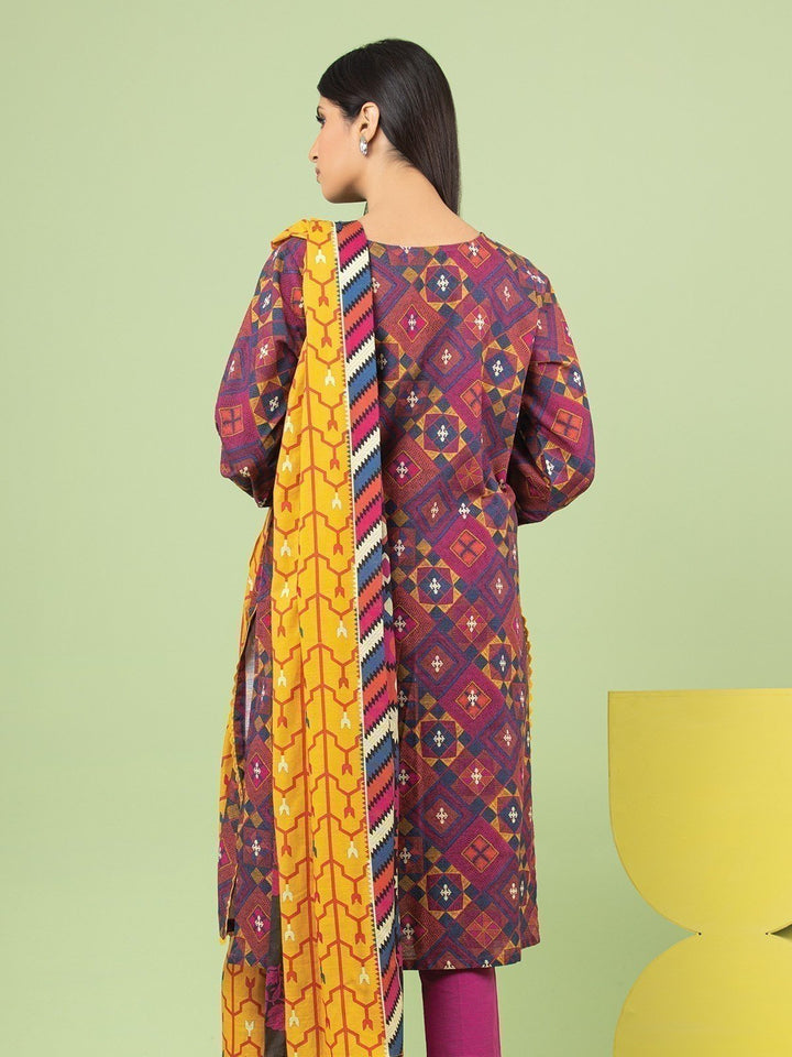 EWU23A1-26181 Unstitched Pink Multi Printed Lawn 3 Piece