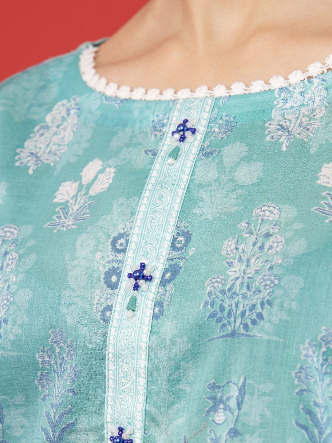EWU23A1-26386 Unstitched Sea Green Printed Lawn 3 Piece