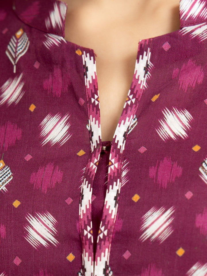 EWU23A3-26412ST Unstitched Magenta Printed Khaddar 2 Piece