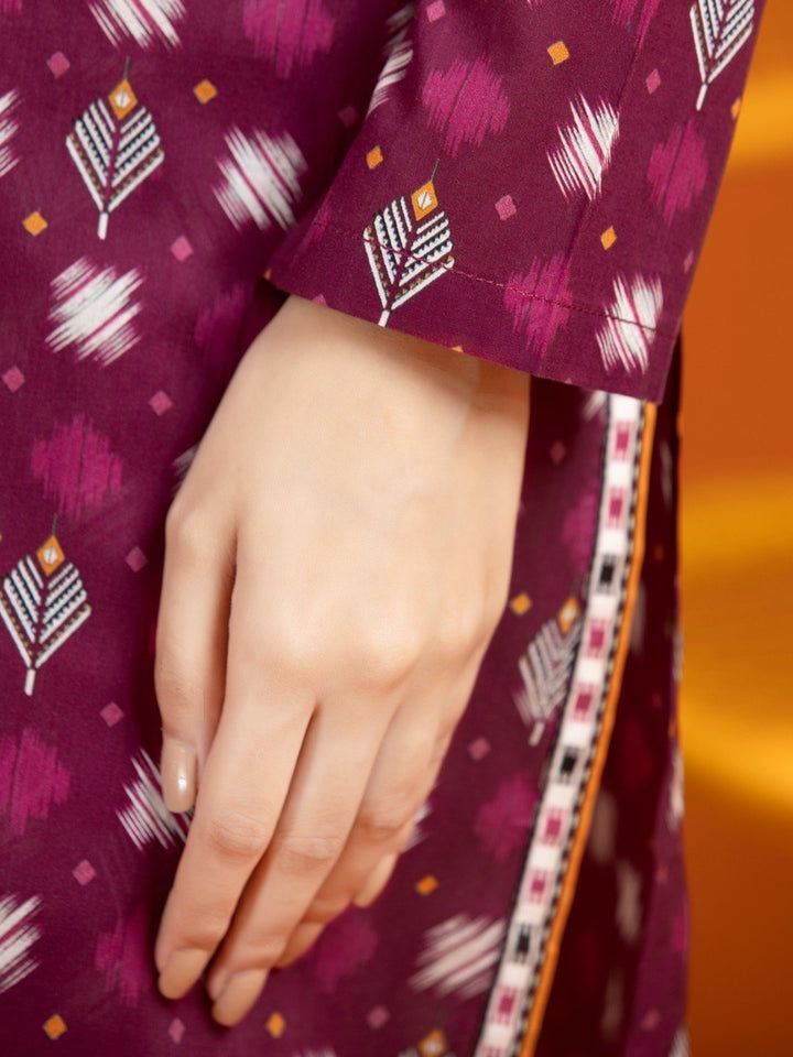 EWU23A3-26412ST Unstitched Magenta Printed Khaddar 2 Piece