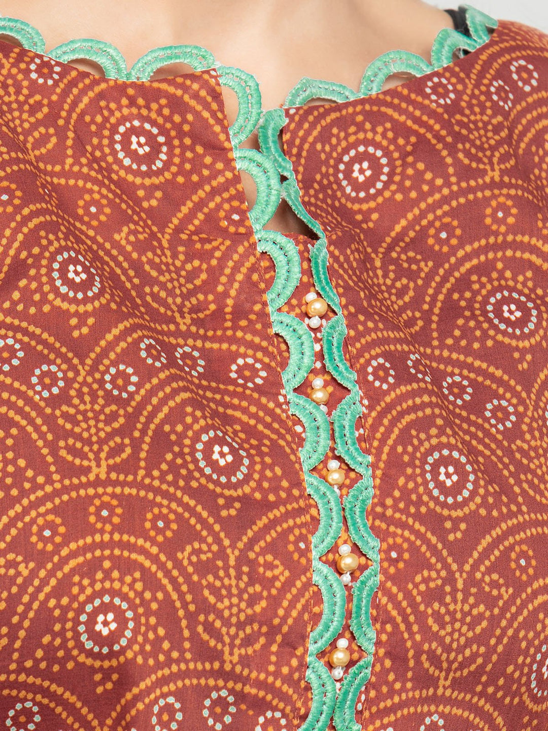 EWU23A3S-27600-3P Unstitched Orange Printed Khaddar 3 Piece