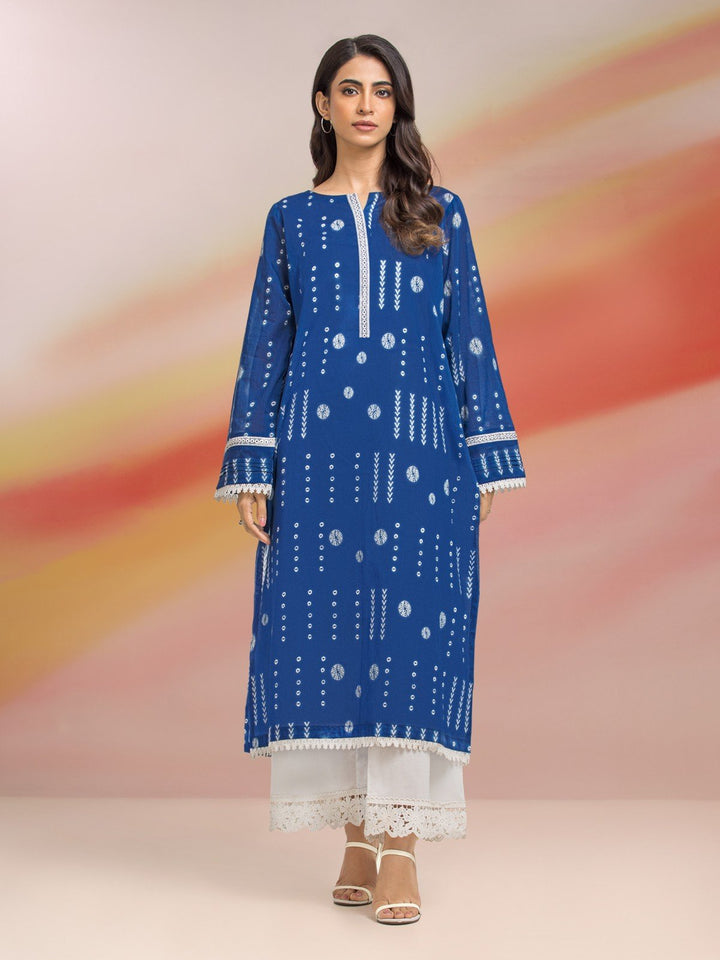 EWU23A1-28002S Unstitched Blue Printed Lawn 1 Piece