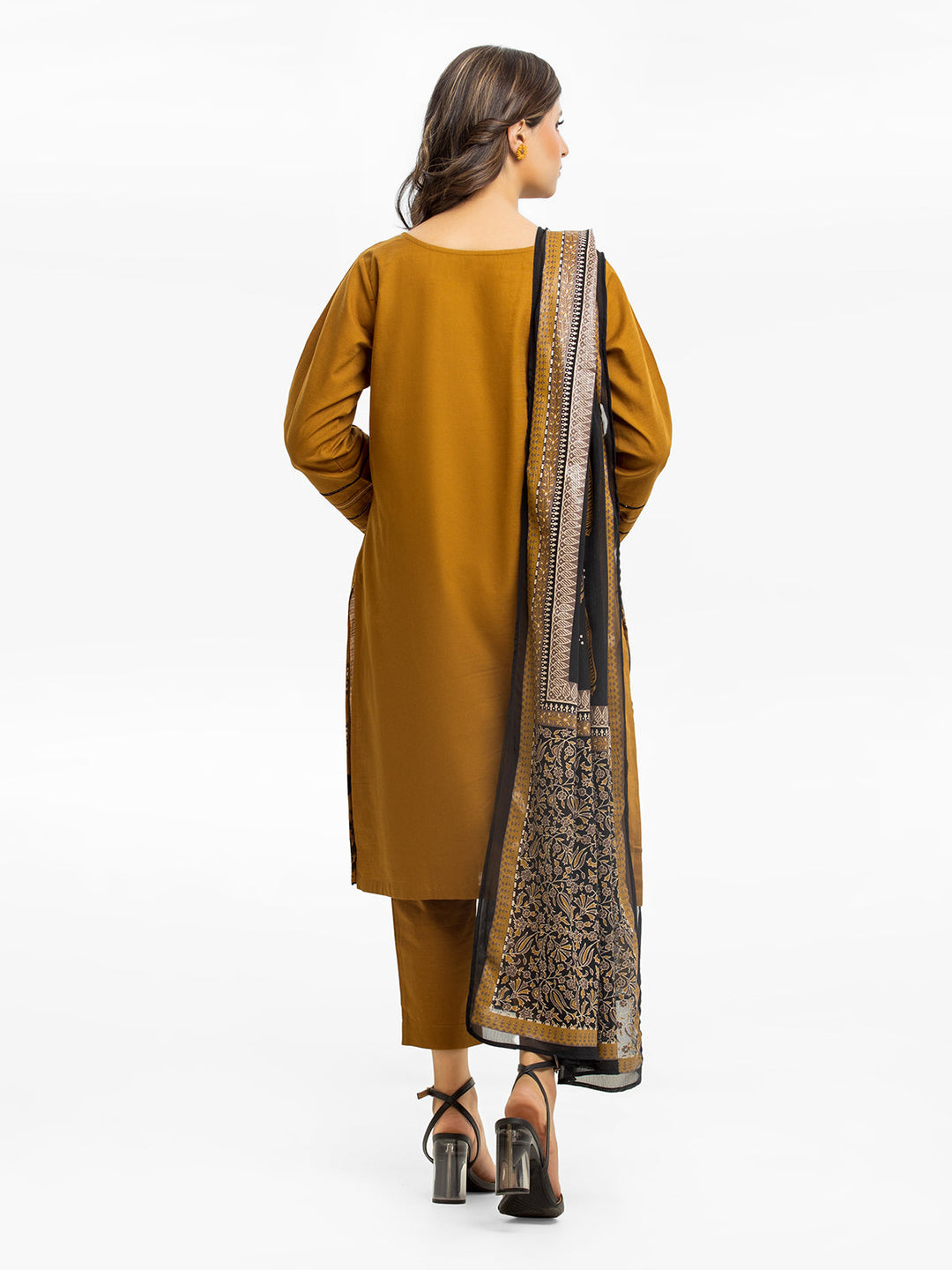 Pret 3Pc Embroidered Khaddar Suit - EWTKE23-68985-3P