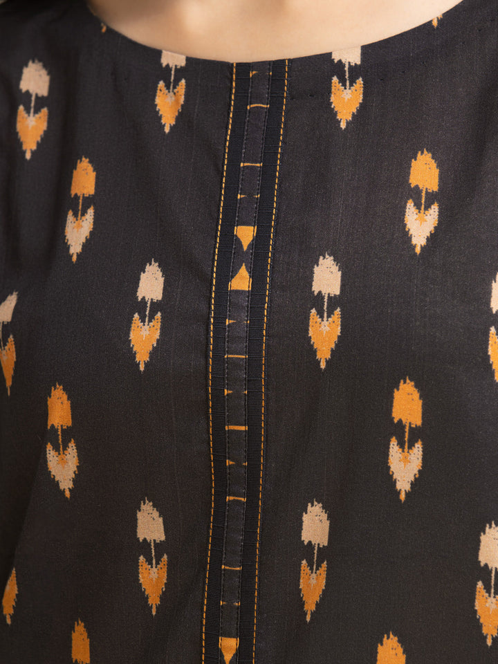 EWU24A1-26233-3P Unstitched Charcoal Printed Lawn 3 Piece