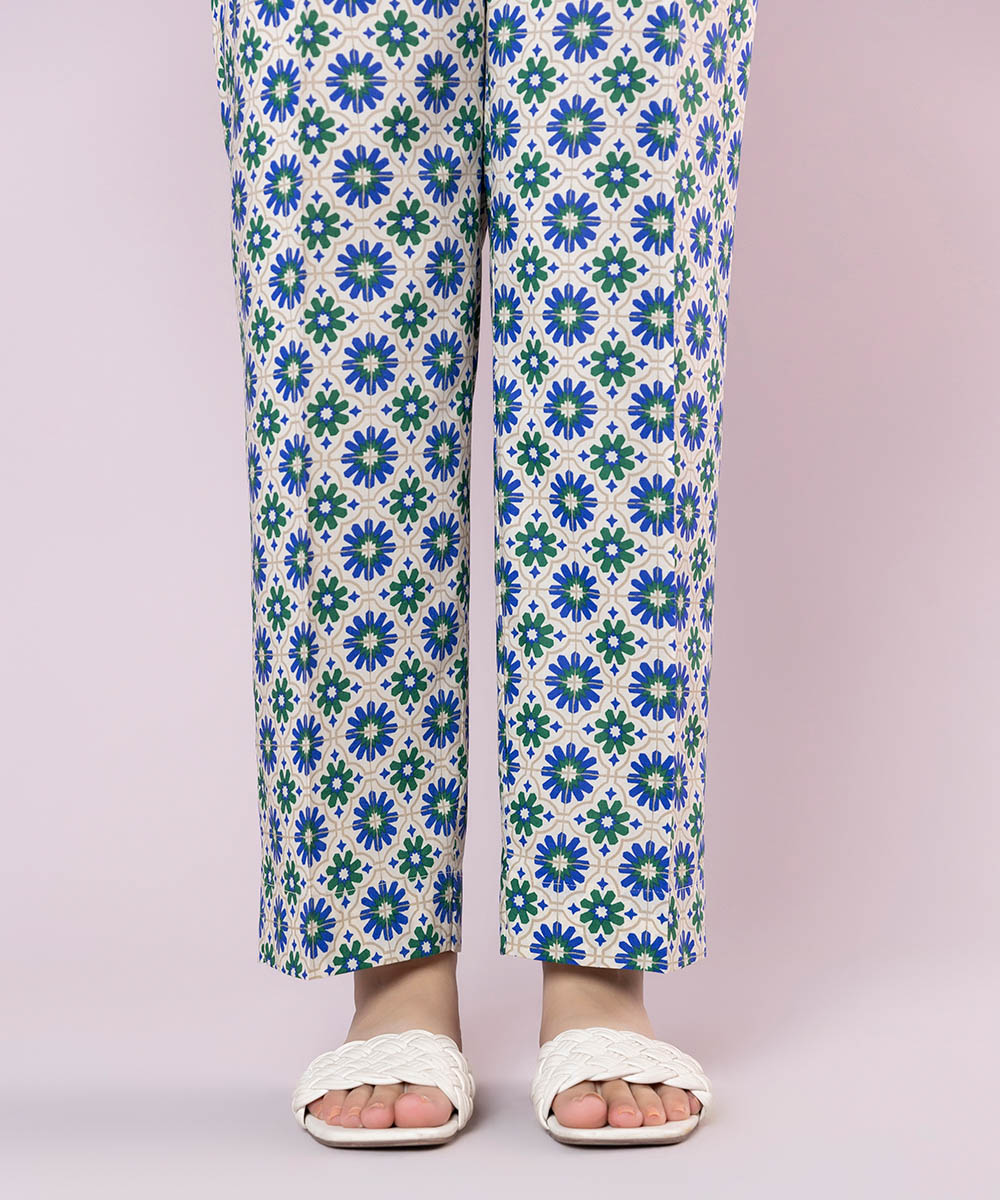 Printed Cotton Viscose Pants