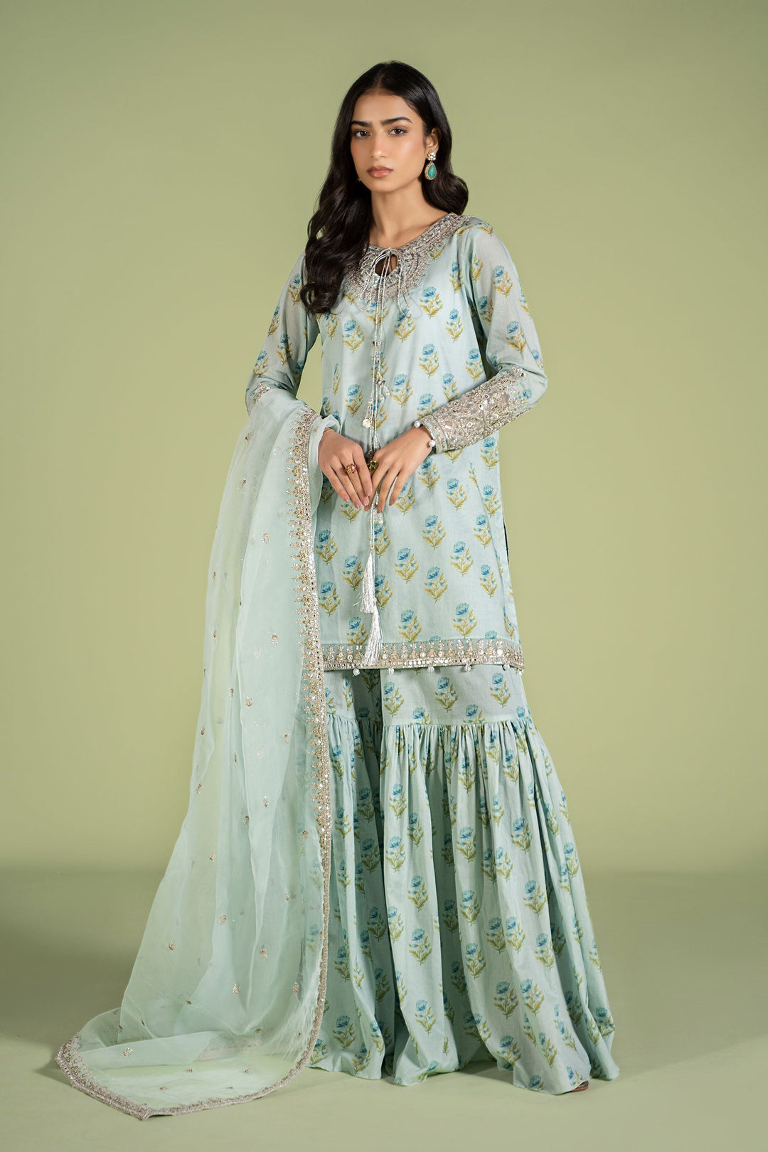 3 PIECE EMBROIDERED LAWN SUIT | DW-EF24-14