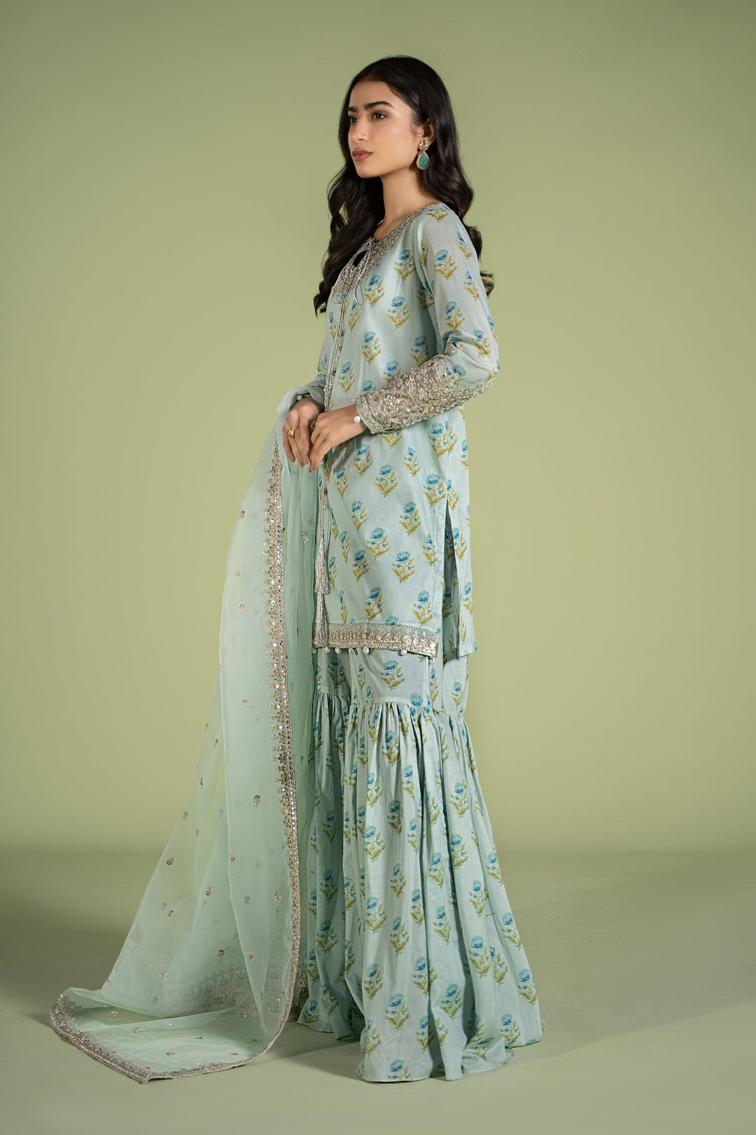 3 PIECE EMBROIDERED LAWN SUIT | DW-EF24-14