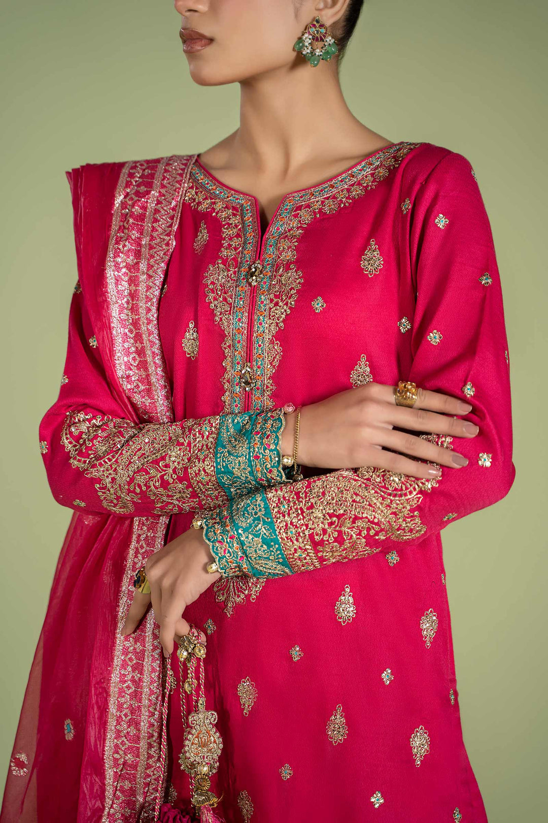 3 PIECE EMBROIDERED LAWN SUIT | DW-EF24-23