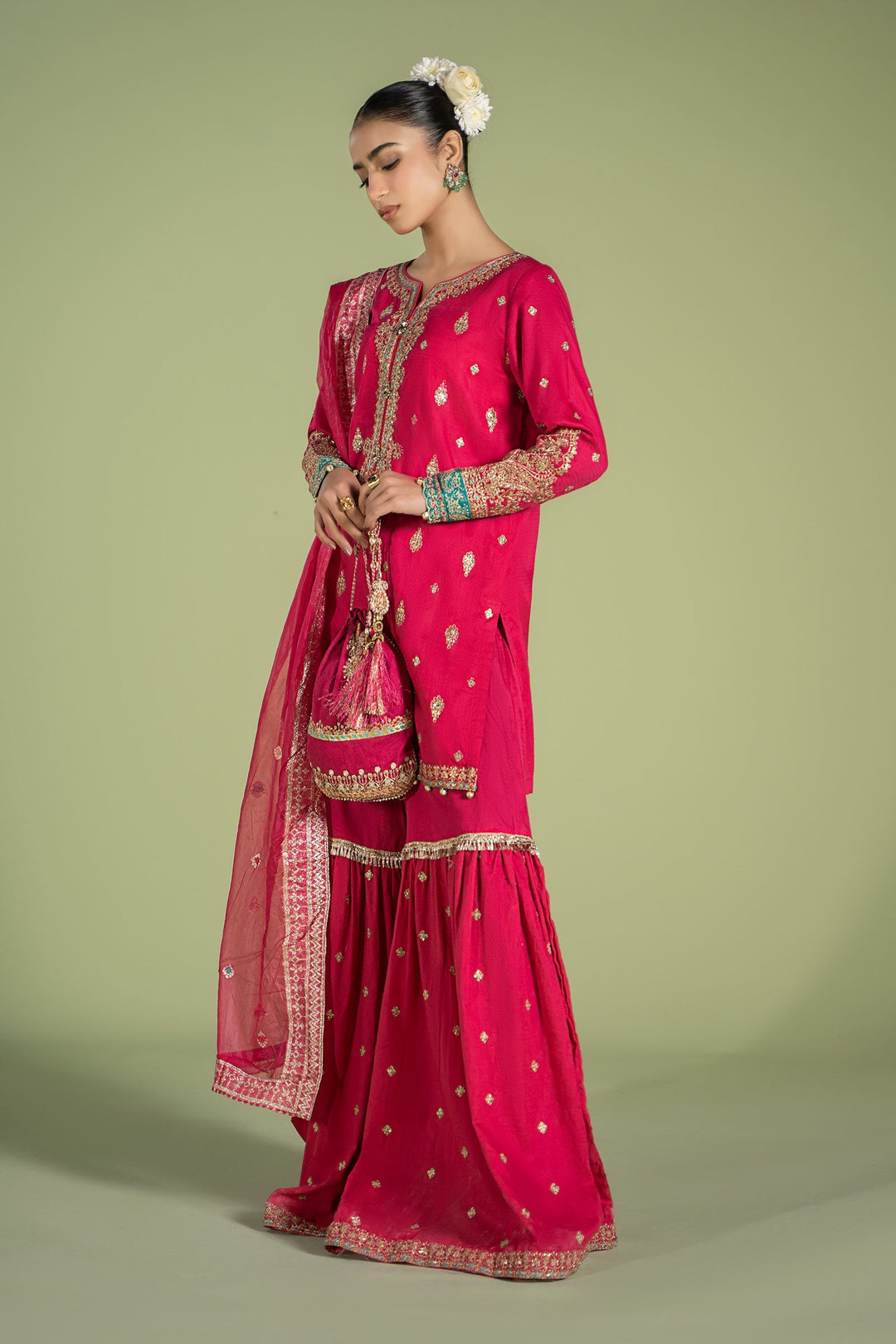 3 PIECE EMBROIDERED LAWN SUIT | DW-EF24-23