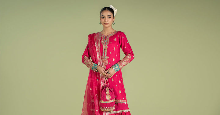 3 PIECE EMBROIDERED LAWN SUIT | DW-EF24-23