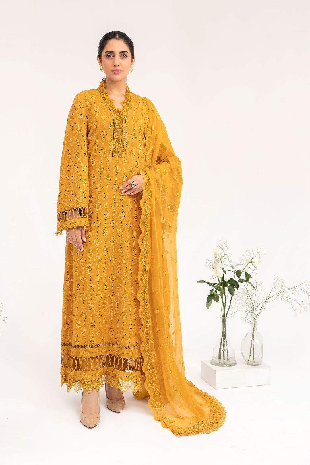 M.Luxe Fabrics Dupatta Mustard LF-404-D