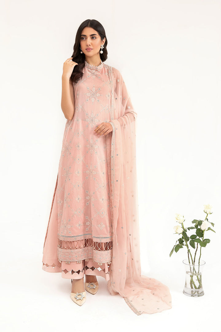 M.Luxe Fabrics Dupatta Peach LF-408-D