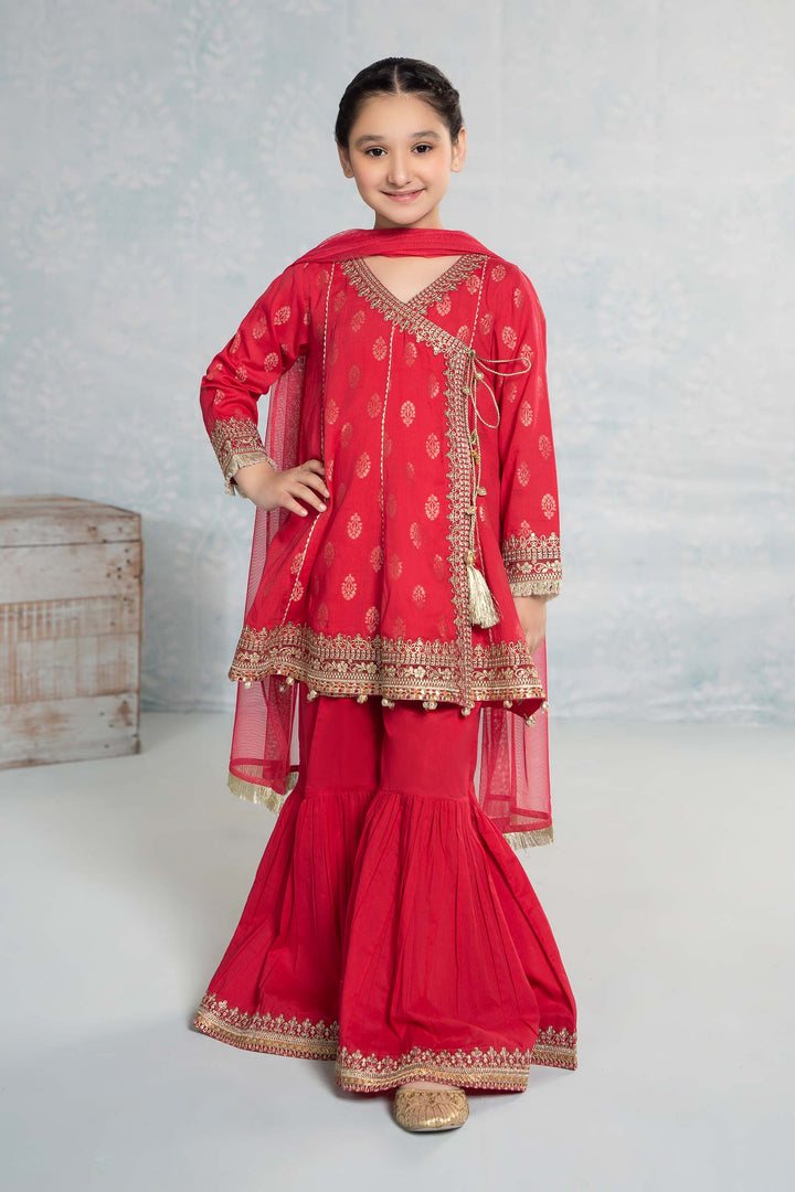 3 PIECE EMBROIDERED JACQUARD BROSHIA SUIT | MKD-EF24-12