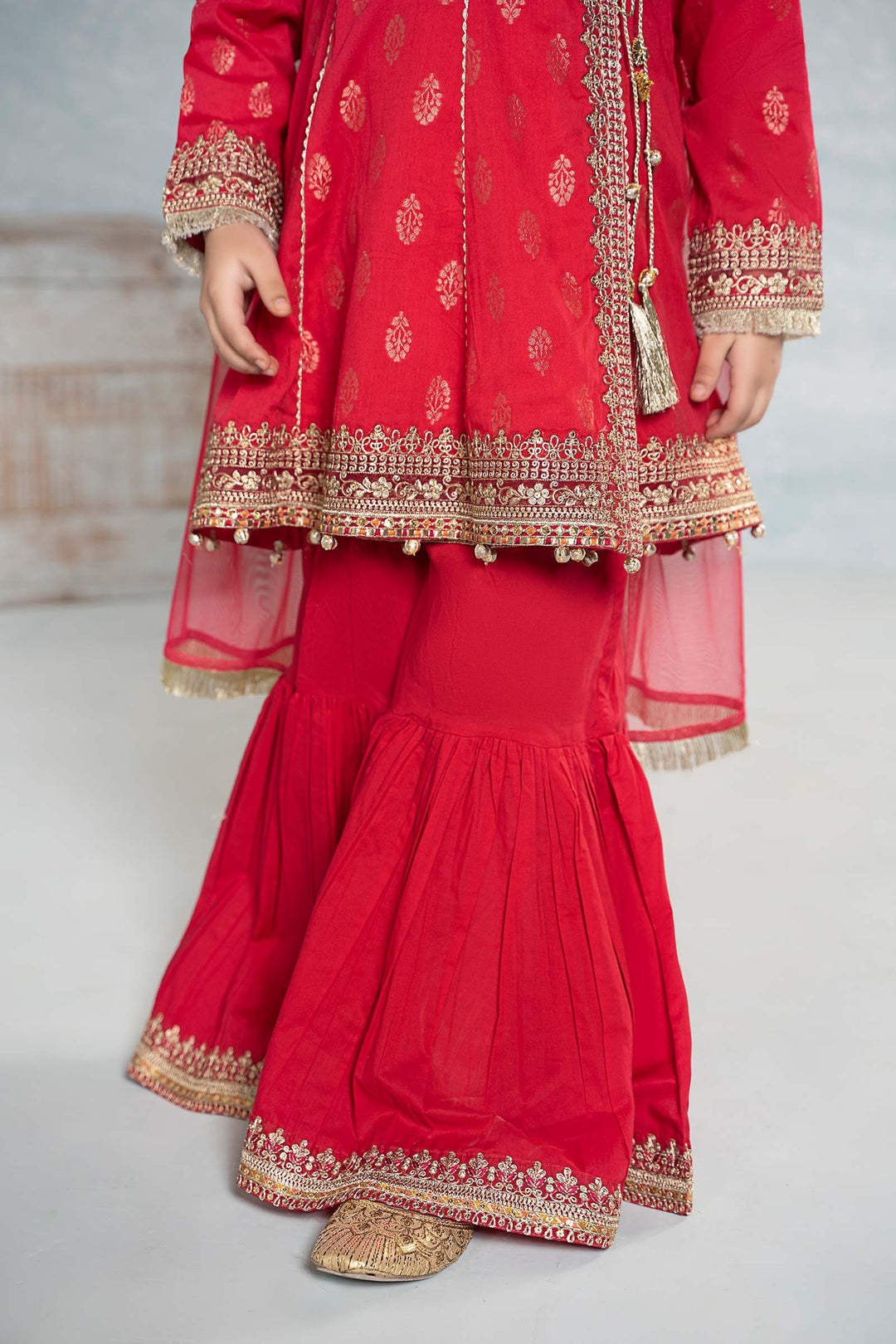 3 PIECE EMBROIDERED JACQUARD BROSHIA SUIT | MKD-EF24-12