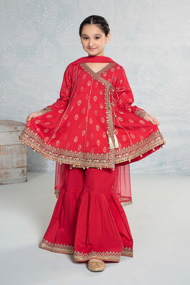 3 PIECE EMBROIDERED JACQUARD BROSHIA SUIT | MKD-EF24-12