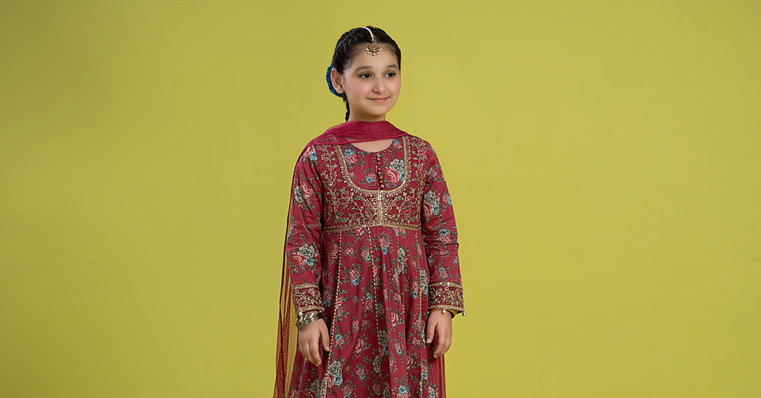 3 PIECE EMBROIDERED LAWN SUIT | MKD-EF24-32