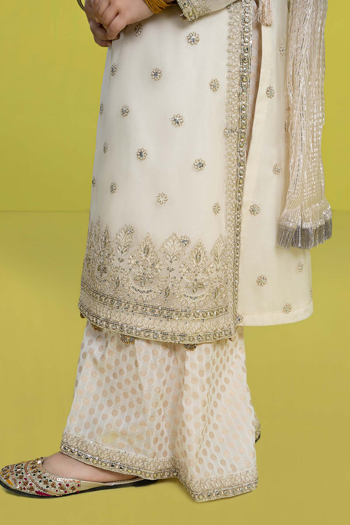 3 PIECE EMBROIDERED ORGANZA SUIT | MKS-EF24-25