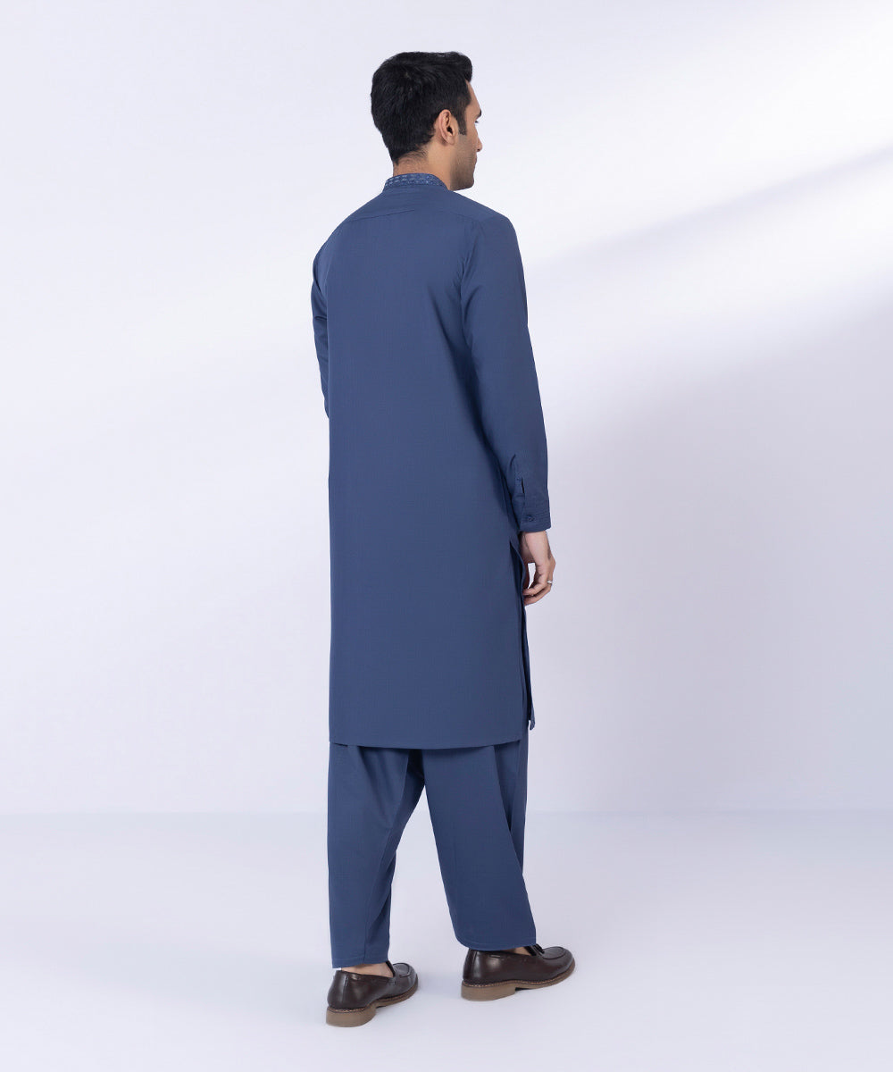 Embroidered Wash & Wear Suit