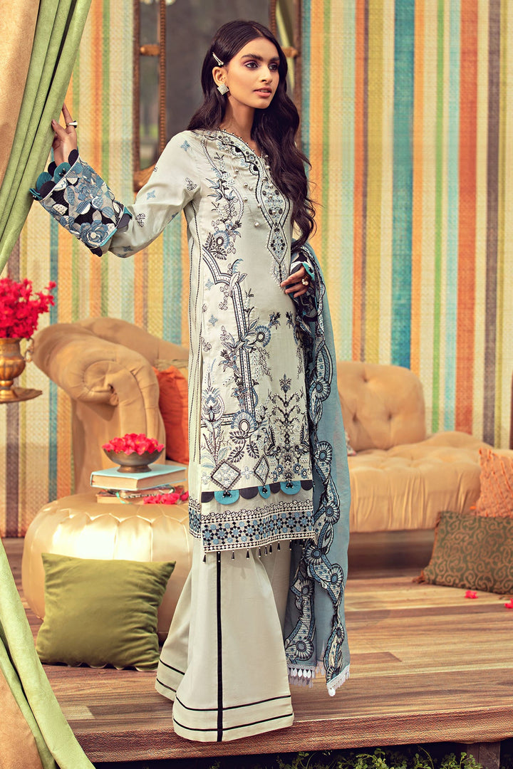 2798-MEDALLION EMBROIDERED LAWN UNSTITCHED