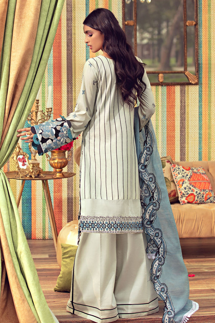 2798-MEDALLION EMBROIDERED LAWN UNSTITCHED