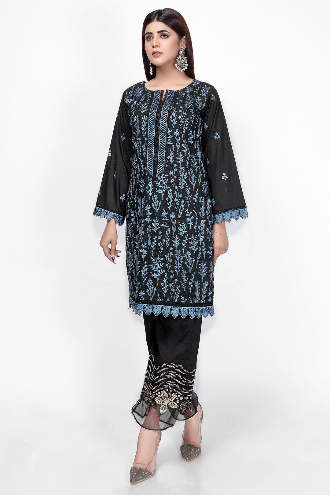 3181-AVA EMBROIDERED LAWN STITCHED