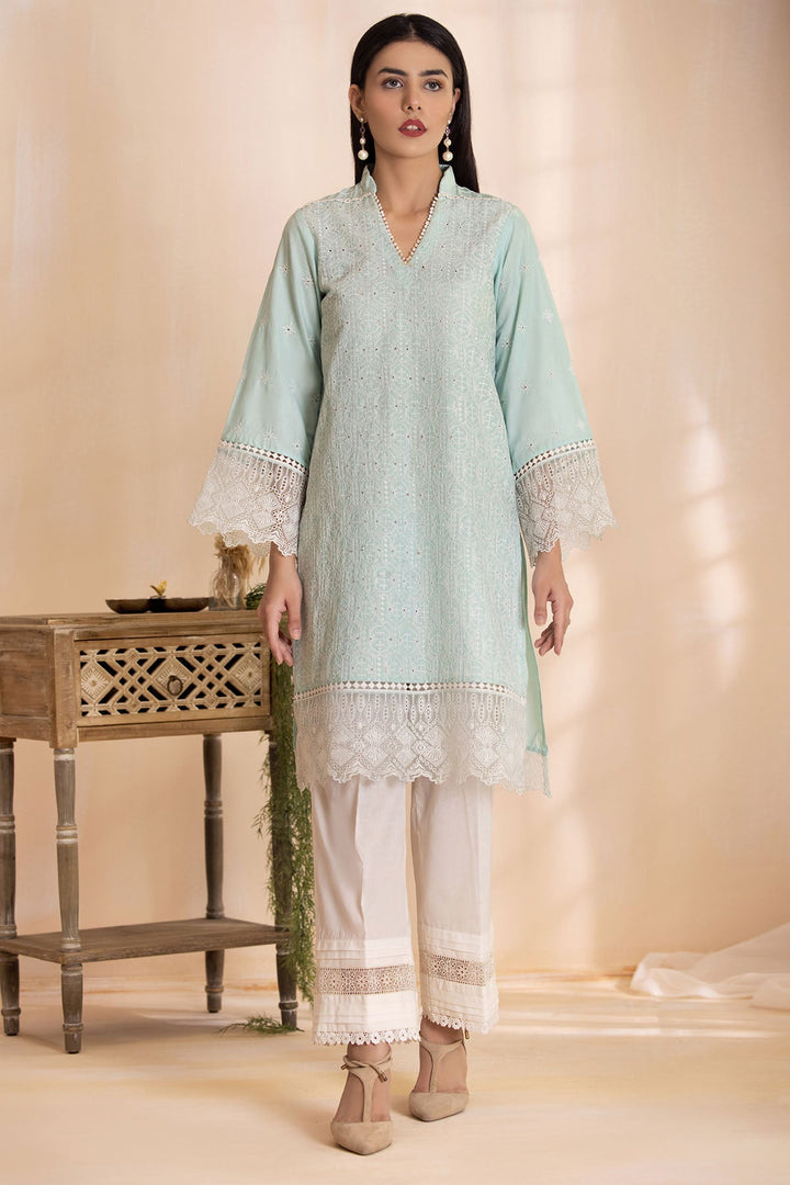 3409-VICTORIAN EMBROIDERED SCHIFFLI LAWN STITCHED