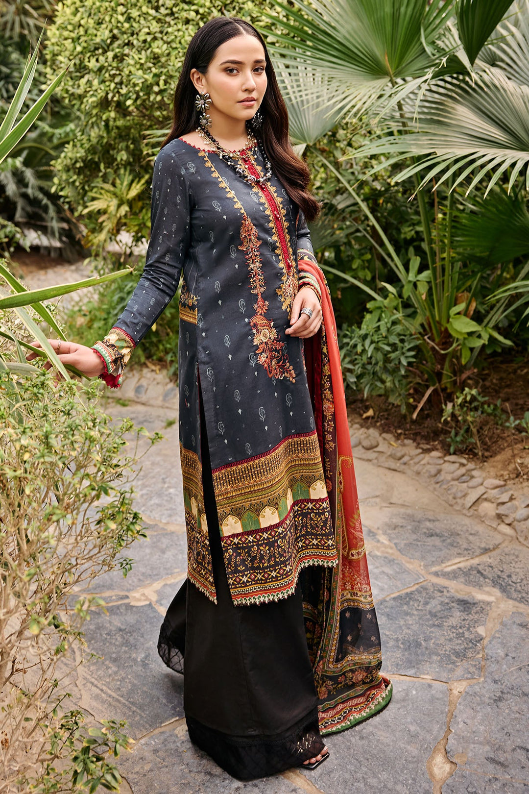 3539-KAJAL DIGITAL PRINTED LAWN UNSTITCHED