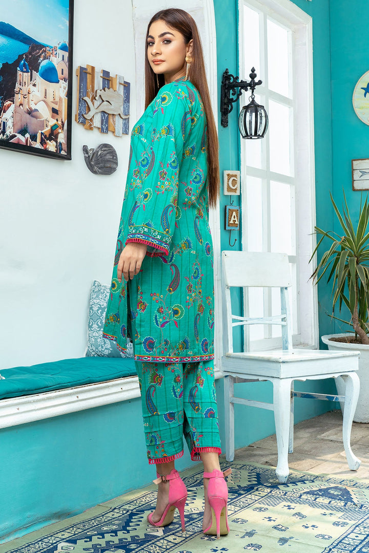 3584-CONIFER DIGITAL PRINTED KHADDAR STITCHED