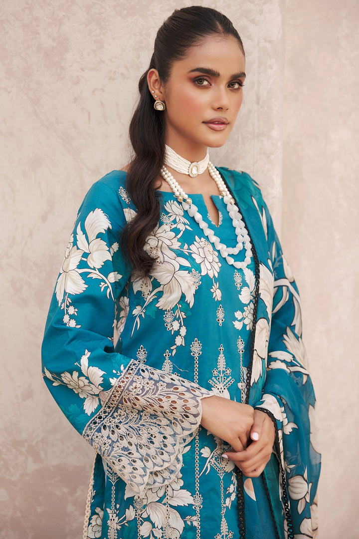 3737-LILLY DIGITAL PRINTED LAWN STITCHED