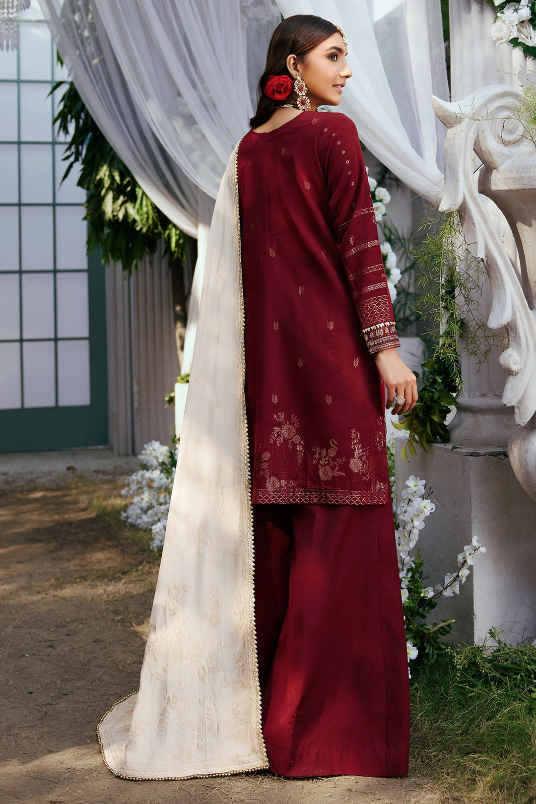 3852-GULNAR EMBROIDERED JACQUARD UNSTITCHED