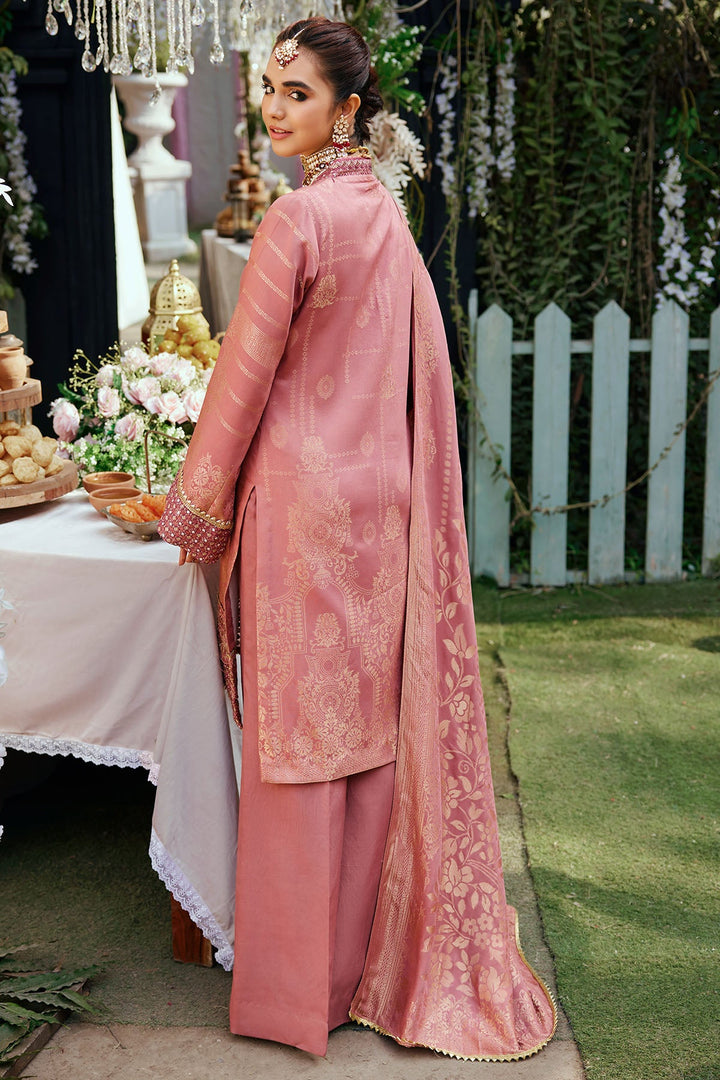 3856-NIHAL EMBROIDERED JACQUARD STITCHED